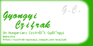 gyongyi czifrak business card